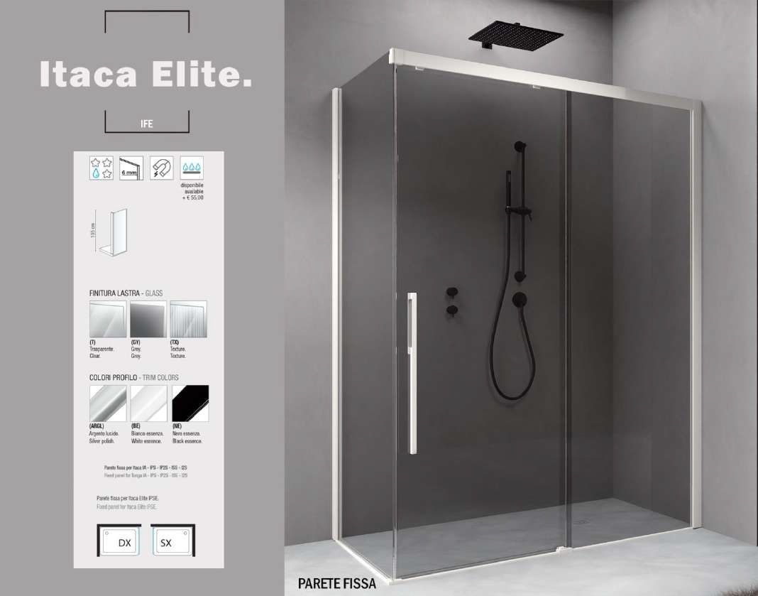 ITACA ELITE PORTA SCORREVOLE PER NICCHIA/ANGOLO CON PARETE FISSA