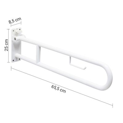 APPOGGIO RIBALTABILE BIANCO CON PORTAROTOLO FORTIS APPOGGIO RIBALTABILE BIANCO CON PORTAROTOLO FORTIS