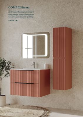 Composizione bagno ETERNA 2 da 80 cm mattone plissettato