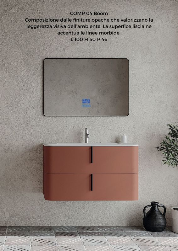 Composioni bagno BOOM 4 mattone 100 CM