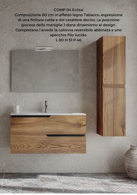 Composizione bagno ECLISSI 4  tabacco