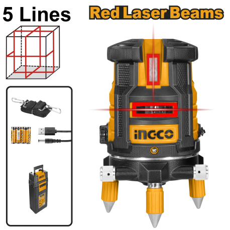 LIVELLA LASER AUTOREG.0-30M (RAGGIO ROSSO) - INGCO LIVELLA LASER AUTOREG.0-30M (RAGGIO ROSSO) - INGCO