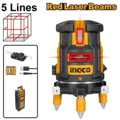 LIVELLA LASER AUTOREG.0-30M (RAGGIO ROSSO) - INGCO