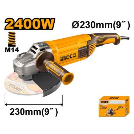 SMERIGLIATRICE ANGOLARE 230MM 2400W - INGCO SMERIGLIATRICE ANGOLARE 230MM 2400W - INGCO