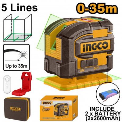 LIVELLA LASER AUTOLIVELLANTE 0-35M CON 2 BATTERIE - INGCO LIVELLA LASER AUTOLIVELLANTE 0-35M CON 2 BATTERIE - INGCO