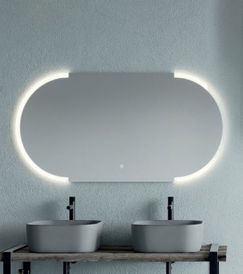SPECCHIO CON FASCIA LED LATERALE 120X60