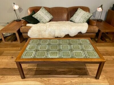 1960s Teak and Tile Coffee Table