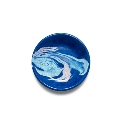 Enamel Marble  Plate Cobalt