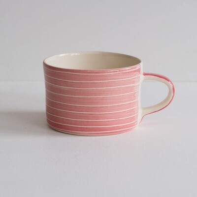 Thick Stripe Rose Mug