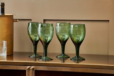 Mila Wine Glass - Dark Emerald