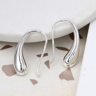 Sterling silver droplet earrings