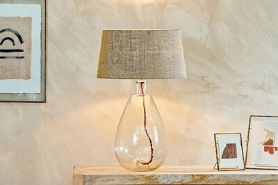 Baba Glass Lamp - Clear Glass - Tall Base - Large