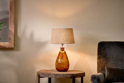 Baba Glass Lamp - Burnt Amber - Small Tall