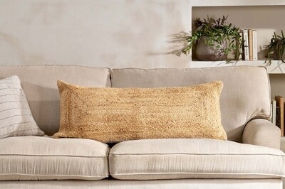 Barjora Braided Hemp Long Cushion Cover