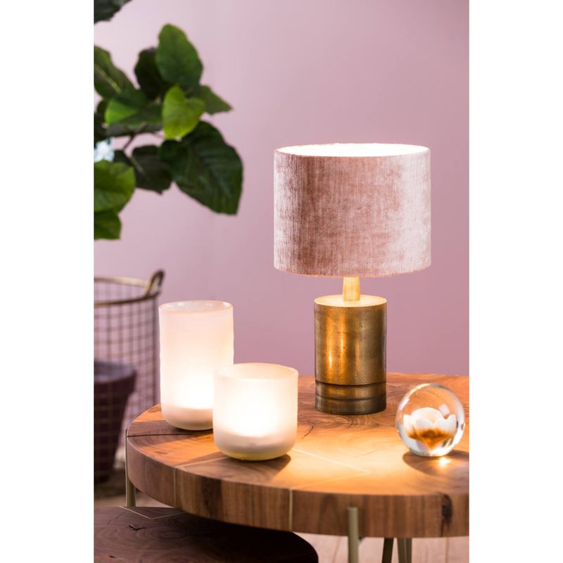 Lamp base 10x17 cm SAVI raw antique bronze