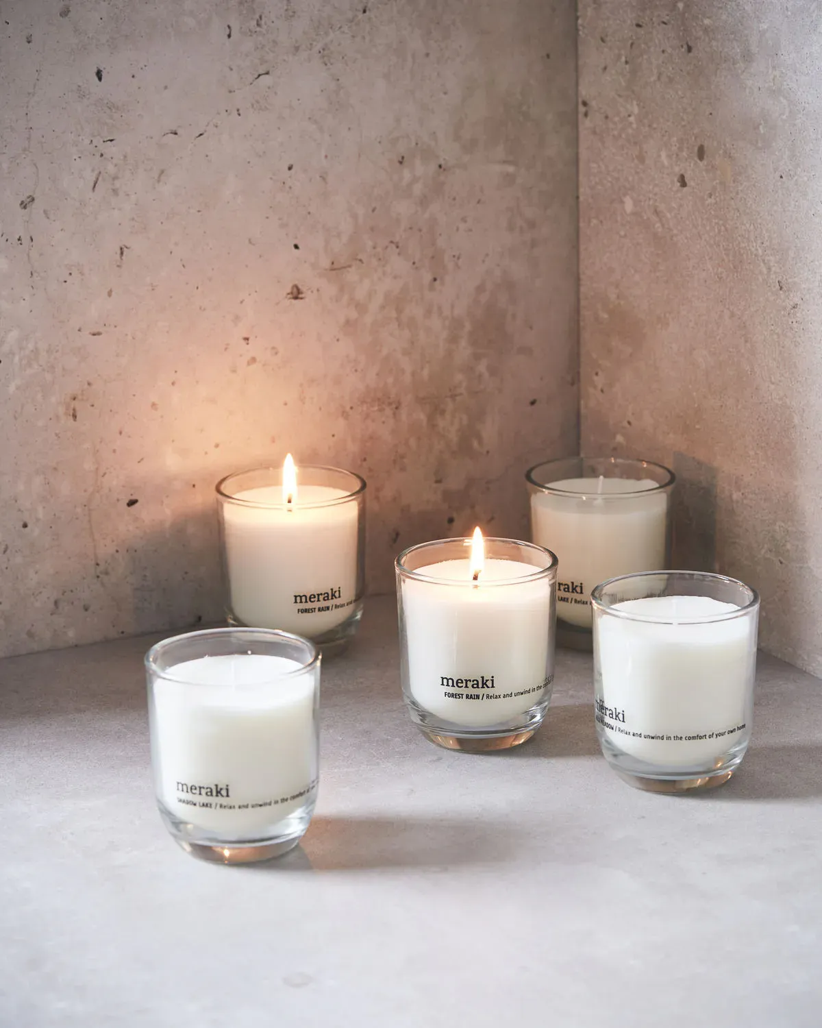 Meraki Shadow Lake Scented Candles Set of Two Gift Set
