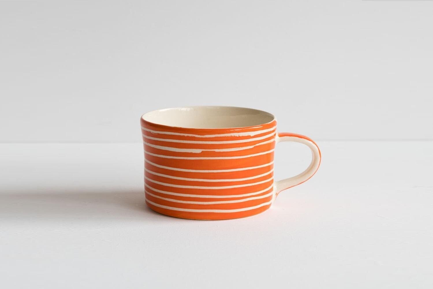 Thick Stripe Tangerine Mug