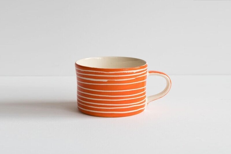 Thick Stripe Tangerine Mug