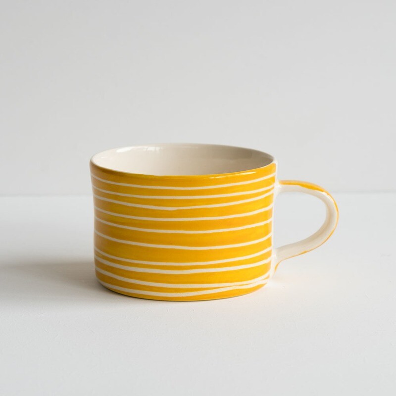 Thick Stripe Turmeric Mug