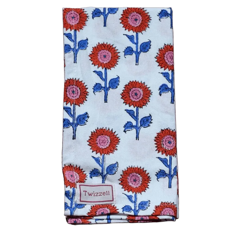 SUNFLOWER FIELD NAPKIN X 4