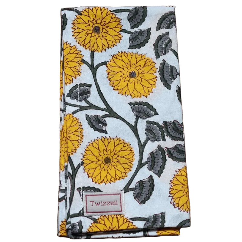 YELLOW ZUCCHINI NAPKIN X 4