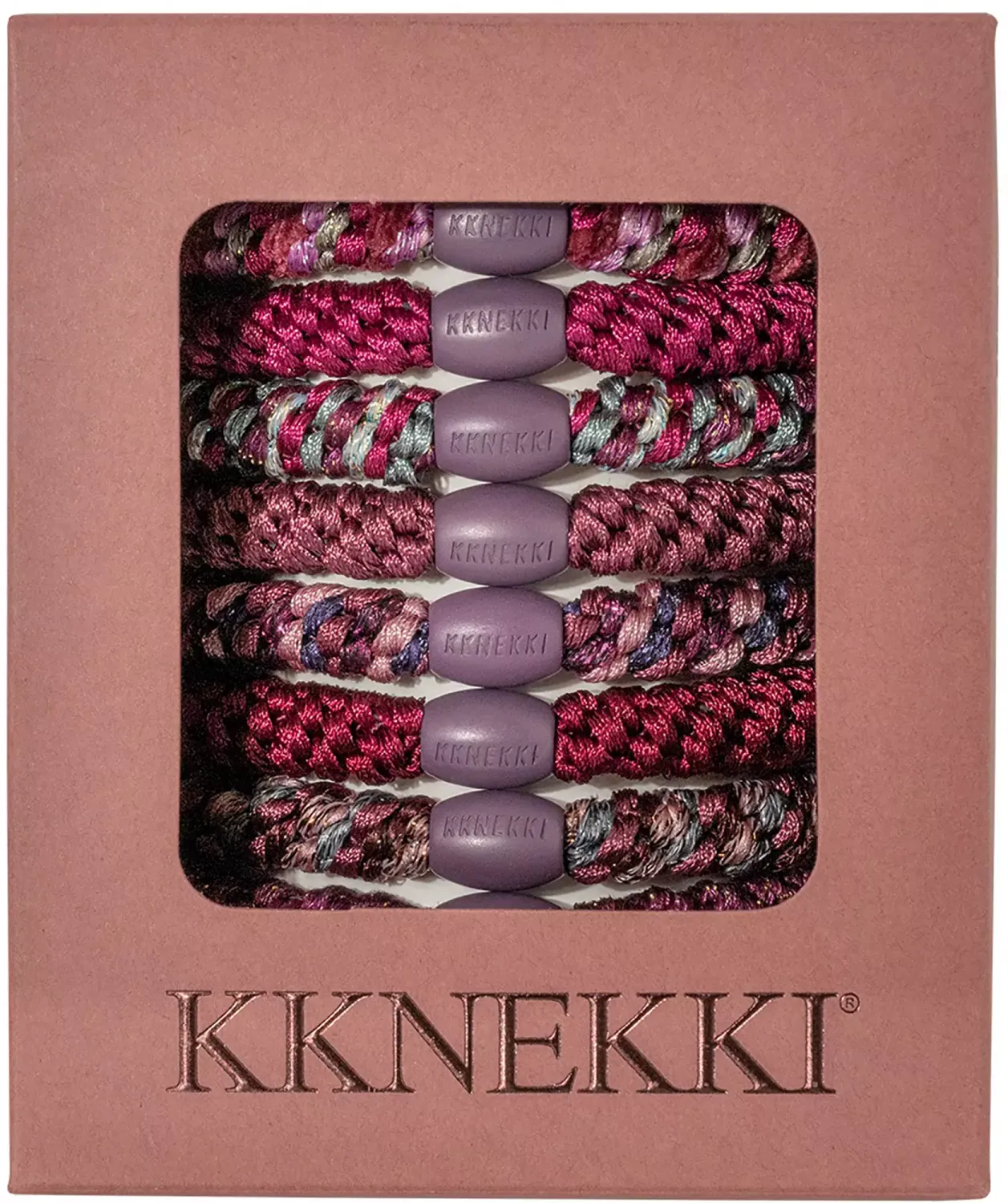KKNEKKI - PLUM EDITION • 8 HAIR TIES
