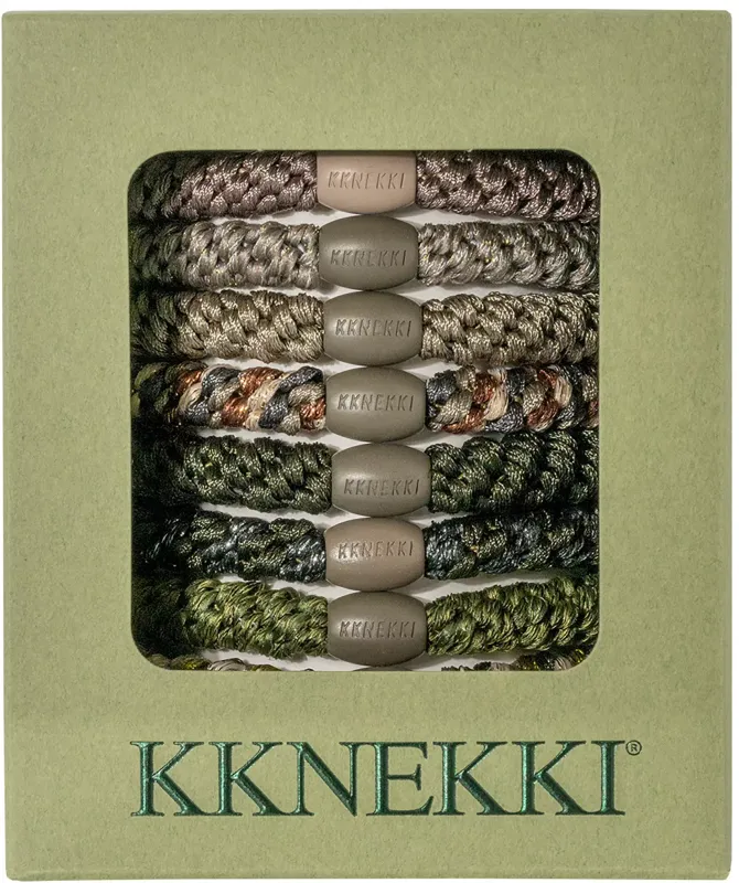 KKNEKKI - ARMY EDITION • 8 HAIR TIES
