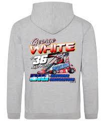 George White Ninja kart 36  Hooded Sweatshirt