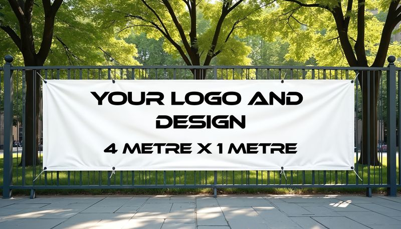 Outdoor banner 4 metre x 1 metre