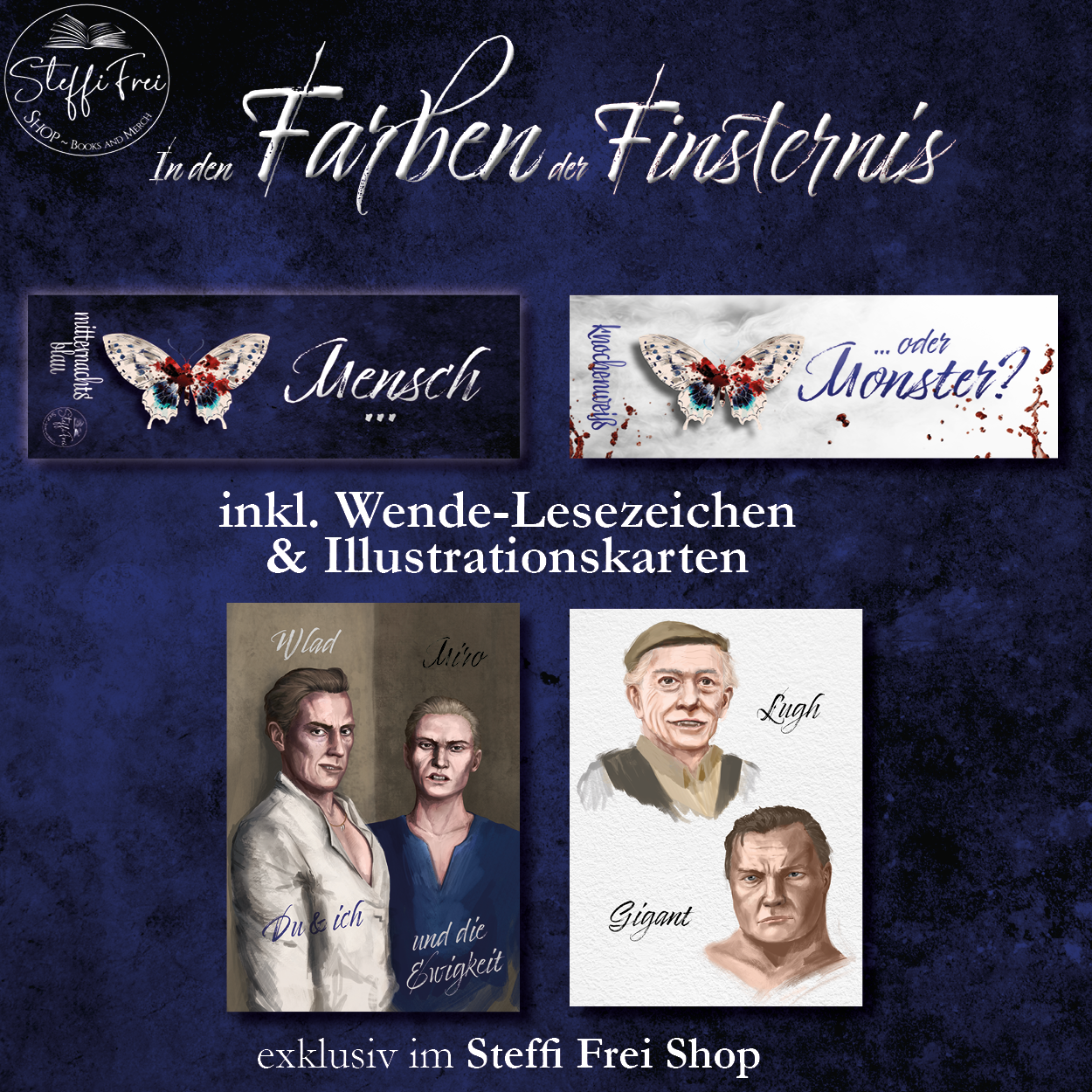 Taschenbuch-Bundle: In den Farben der Finsternis: Mitternachtsblau und Knochenweiß (Band 3 und 4 im reduzierten Set)
