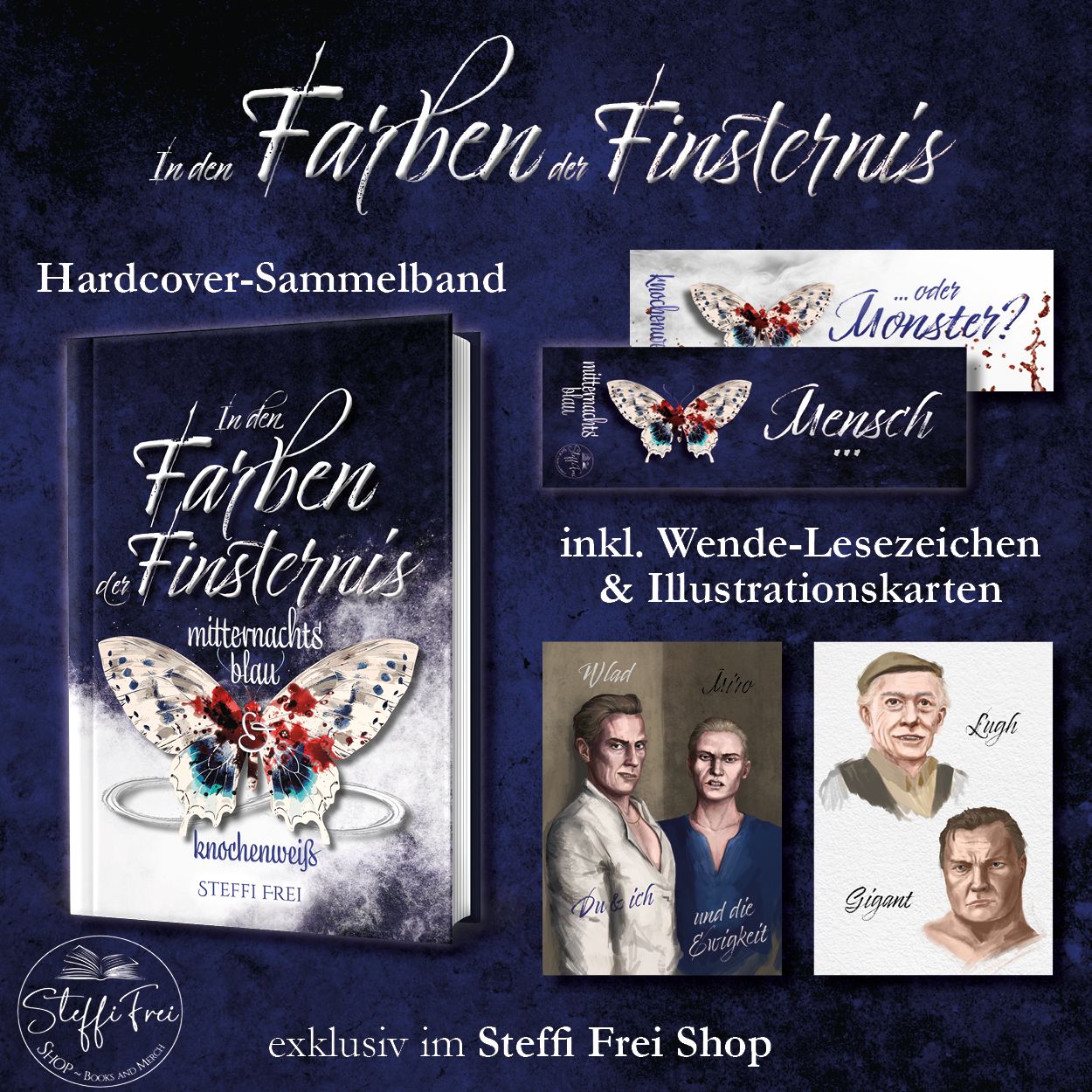In den Farben der Finsternis: Mitternachtsblau & Knochenweiß (Sammelband 2, Hardcover)