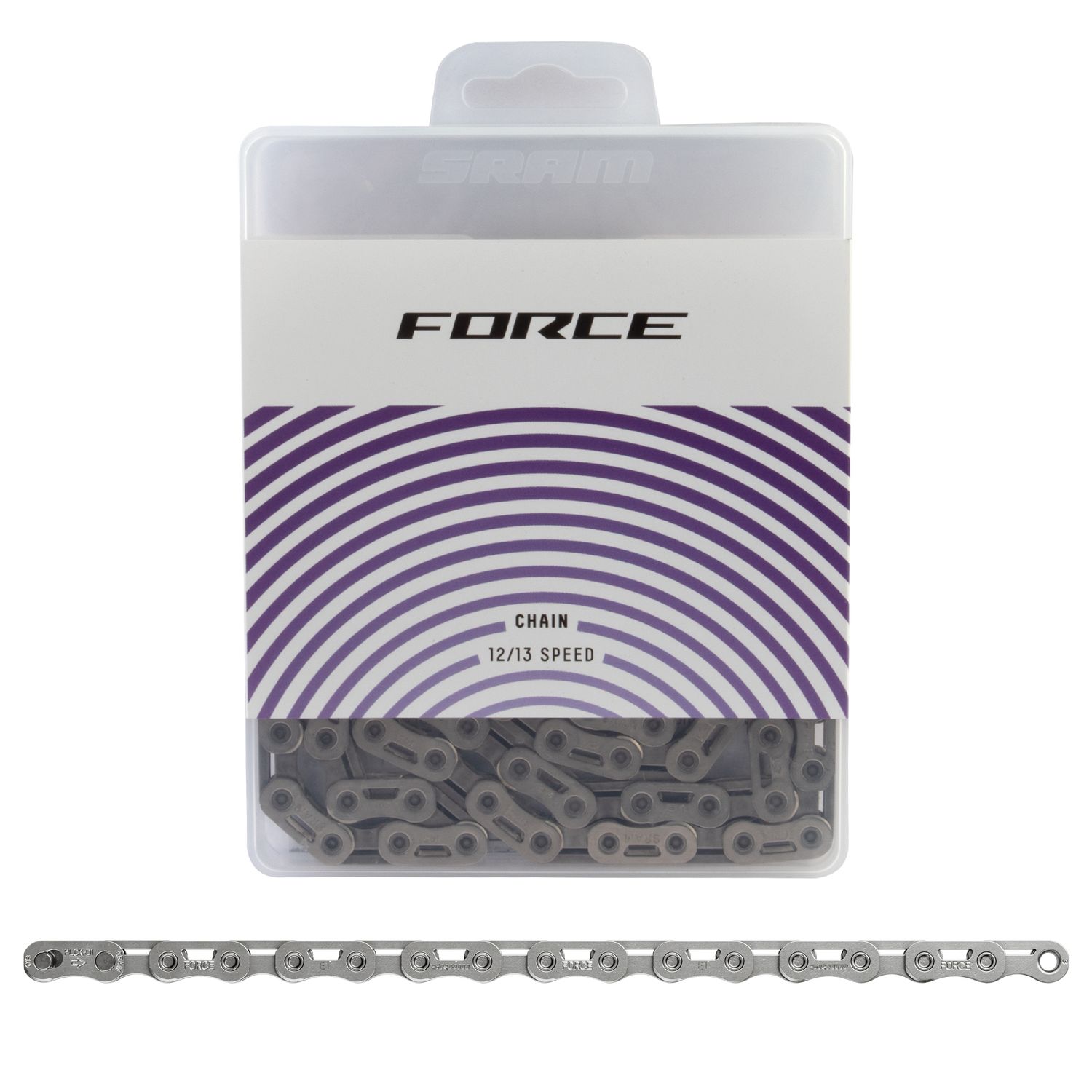 SRAM Force Flattop Chain - 12/13-Speed, 114 Links, PowerLock Connector, Silver, E1