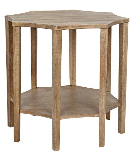 Washed Walnut Round Side Table 30"Dia. x 28"H