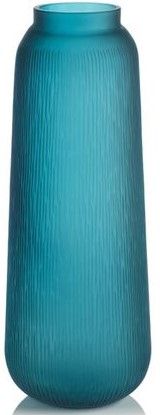 Tall Aegean Blue Glass Vase