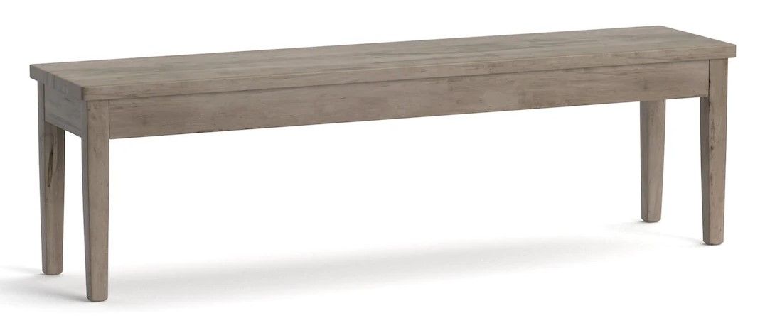 Solid Maple Dining Bench in a Stained Finish 60”W x 14”D x 18”H