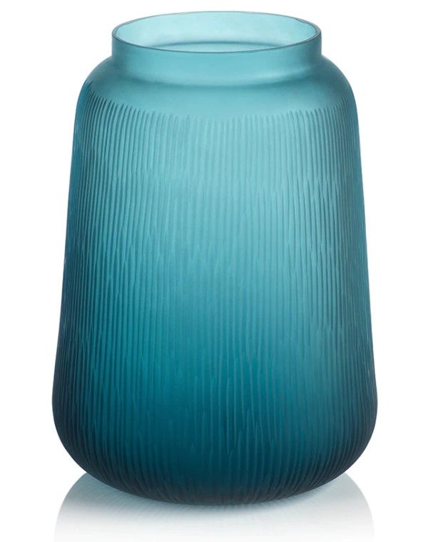 Medium Aegean Blue Glass Vase