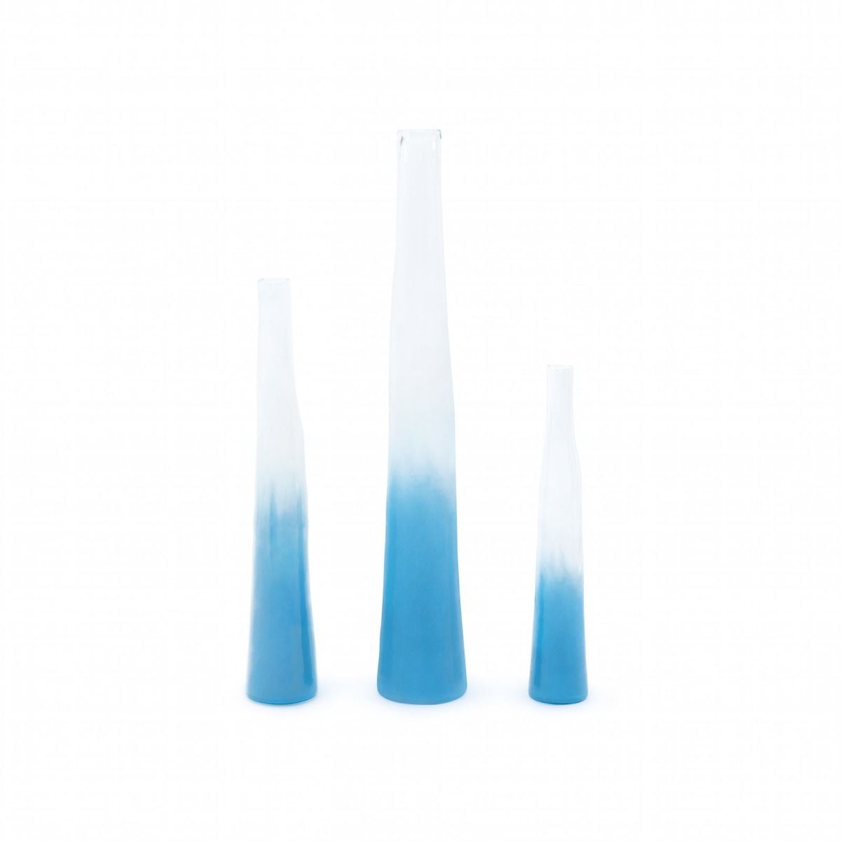 Large Hand-Crafted Ombre Glass Vase