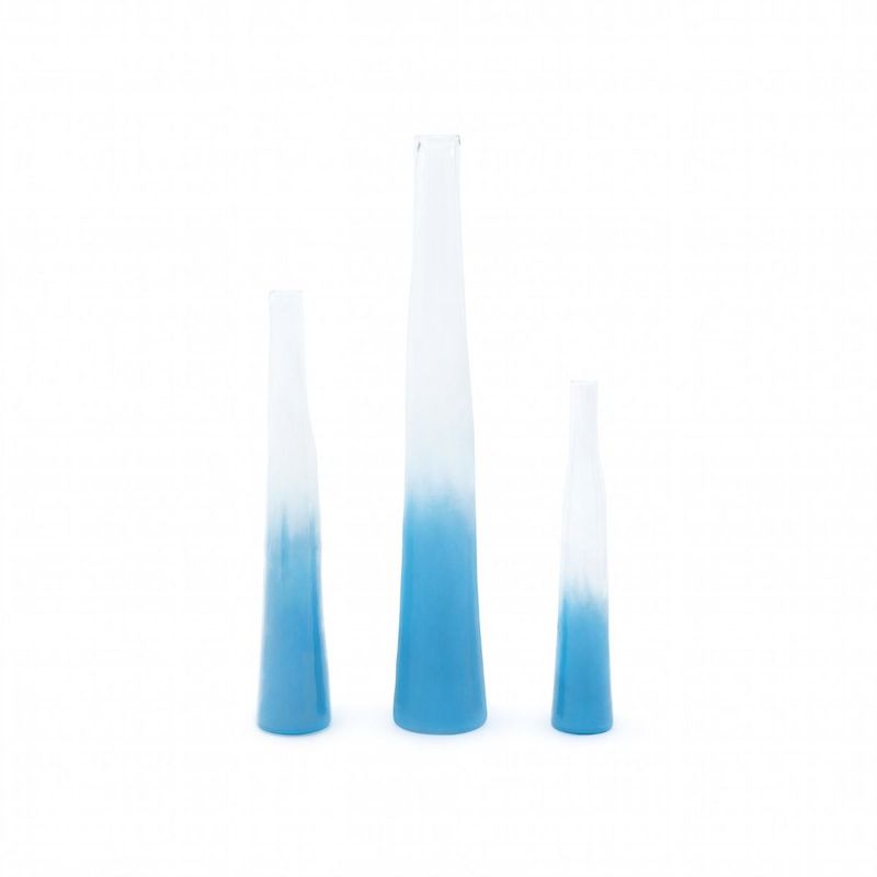 Large Hand-Crafted Ombre Glass Vase