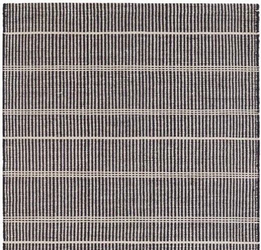 2.5x8' Black and White Horizontal and Vertical Striped Indoor/Outdoor Runner