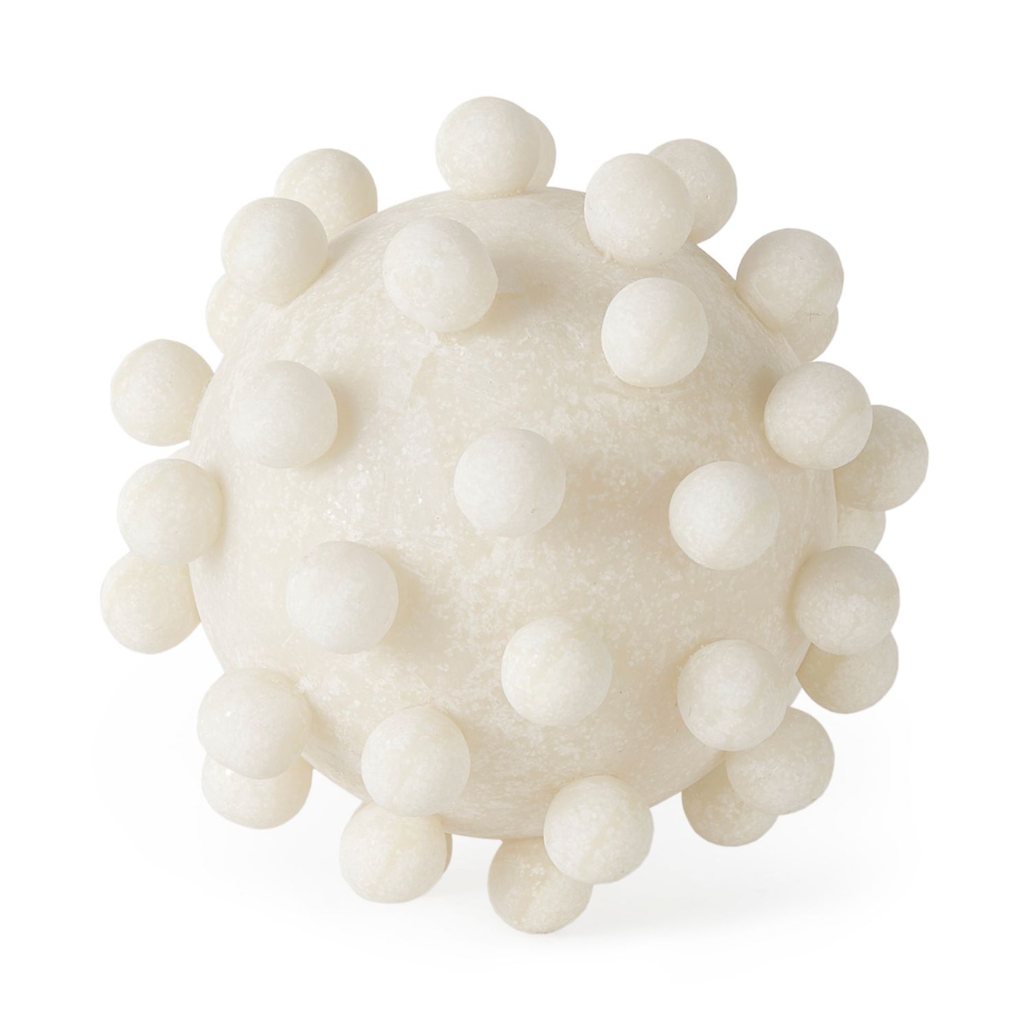 Neutral Knobby Ball Sculpture 6"Dia.