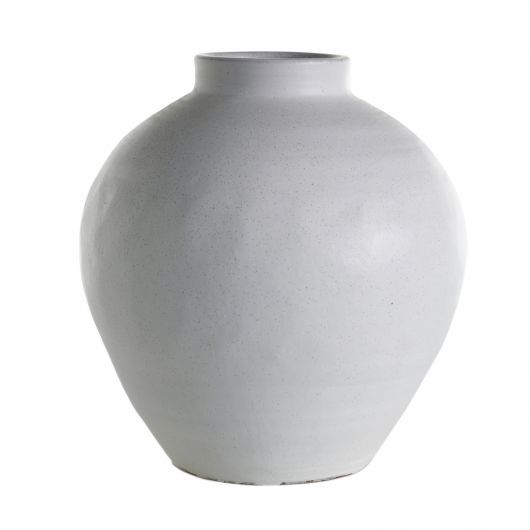 White Ceramic Vase 17" Dia. x 18.5"H