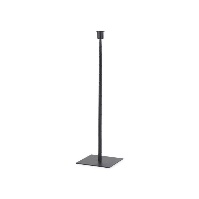 18" Etched Black Iron Candle Holder