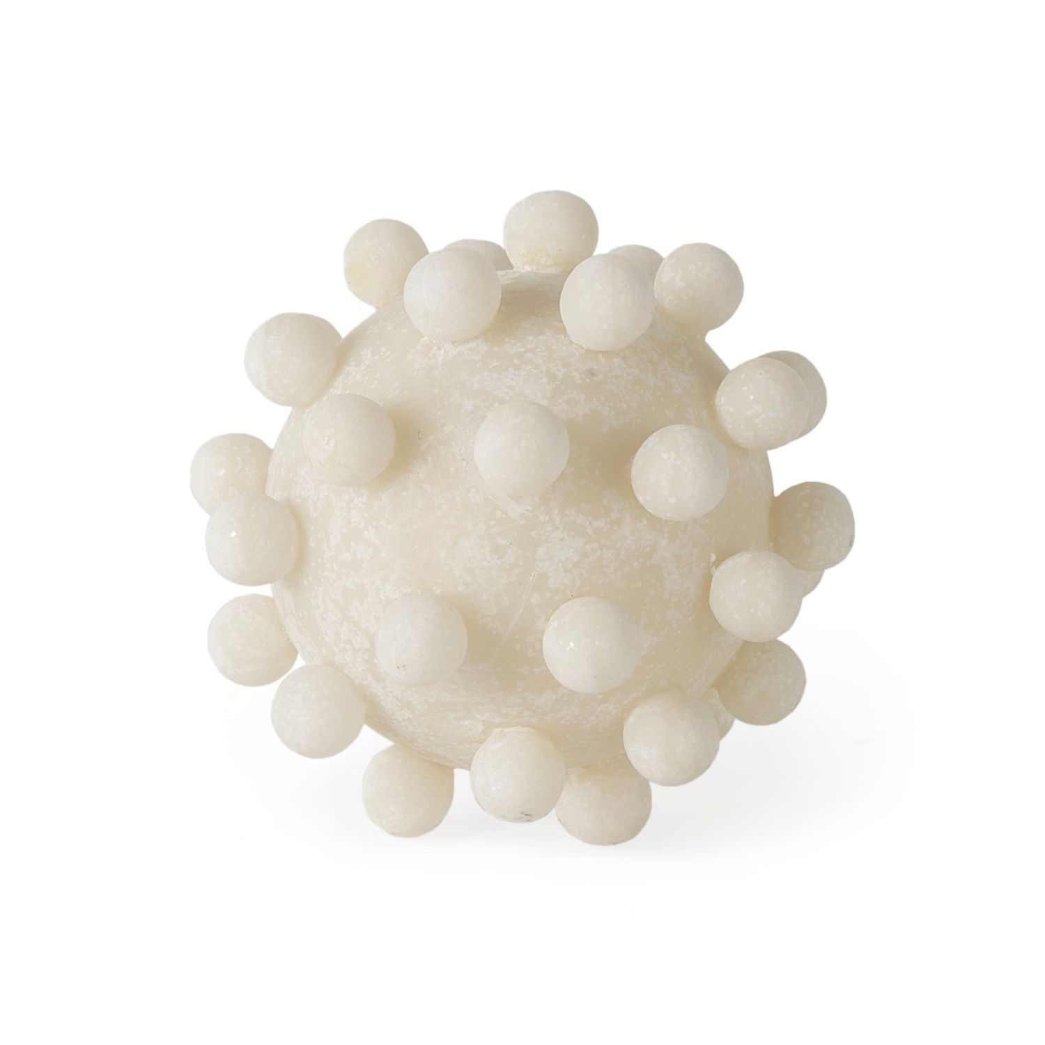 Neutral Knobby Ball Sculpture 4.7"Dia.