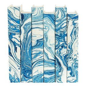 Marble Blue and White Hardcover Book