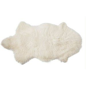 Mongolian Lamb Fur Rug 35”L x 20”W