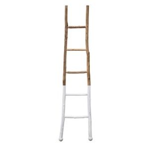 White Dipped Wooden Ladder 18"L x 72.5"H
