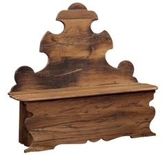 Italian Artisan Crafted High-Back Oak Bench 57"W x 13.75"D x 48.5"H