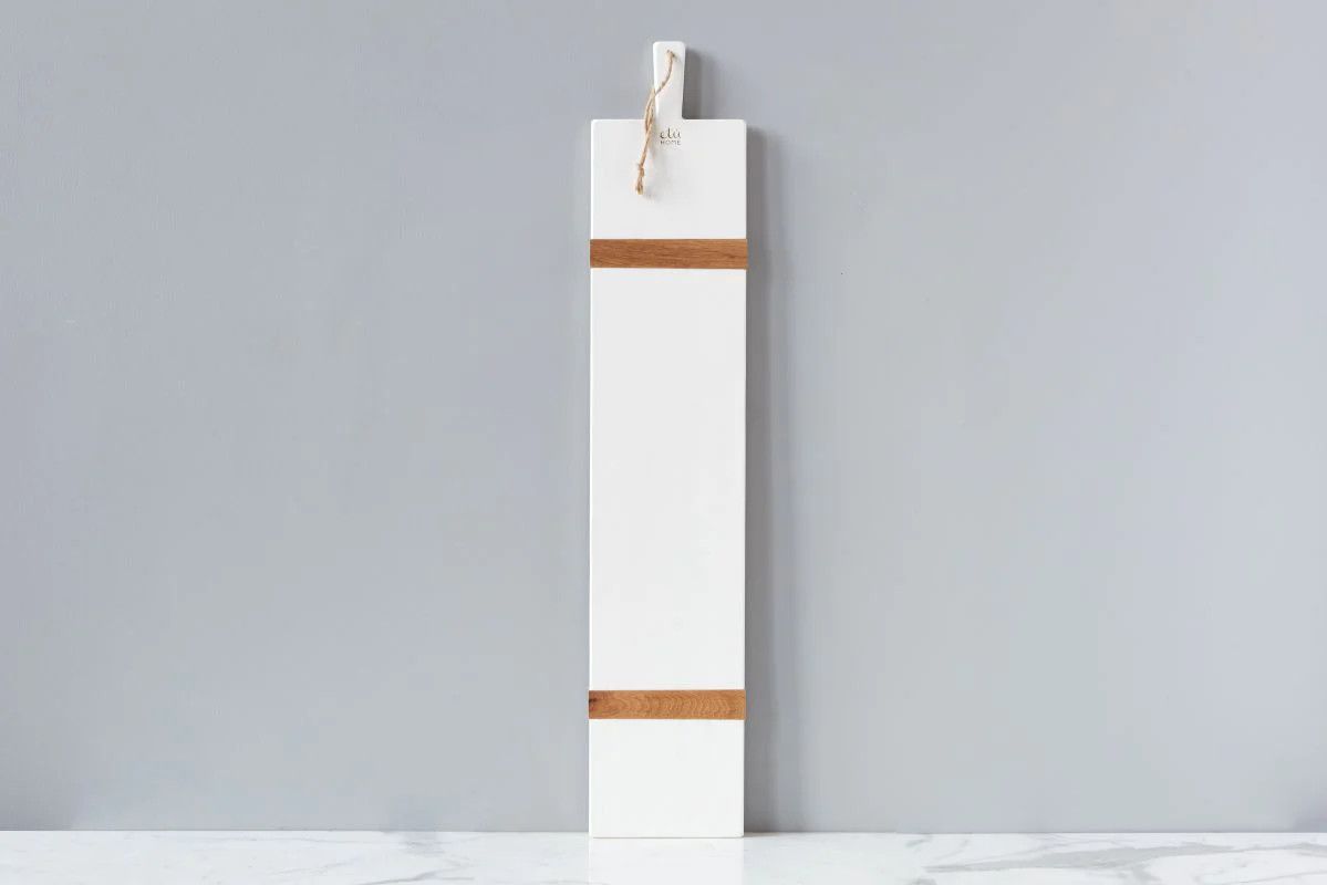 40" Long Rectangular White Wooden Charcuterie Plank