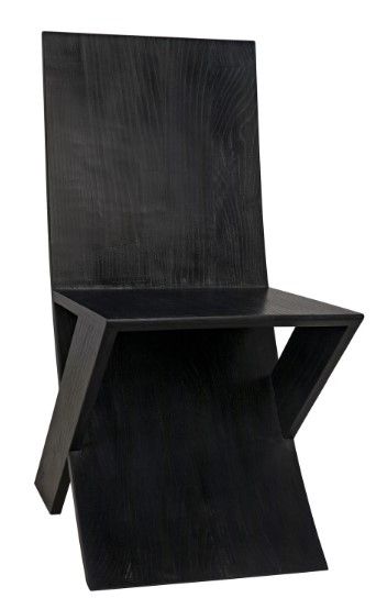 Modern Chair in Charcoal Black Finish 16"W x 23"D x 34"H