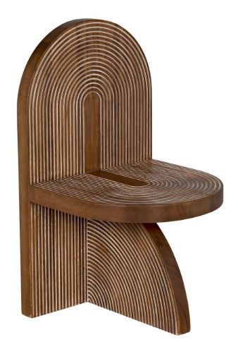 Modern Stained Walnut Chair 20"W x 19"D x 35"H